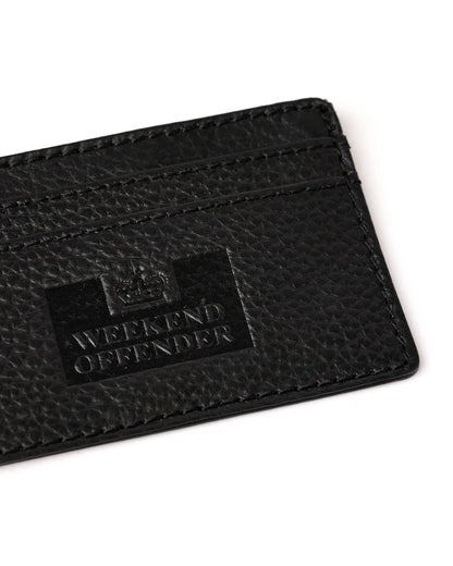 Weekend Offender Leather Card Holder With Gift Box // BLACK