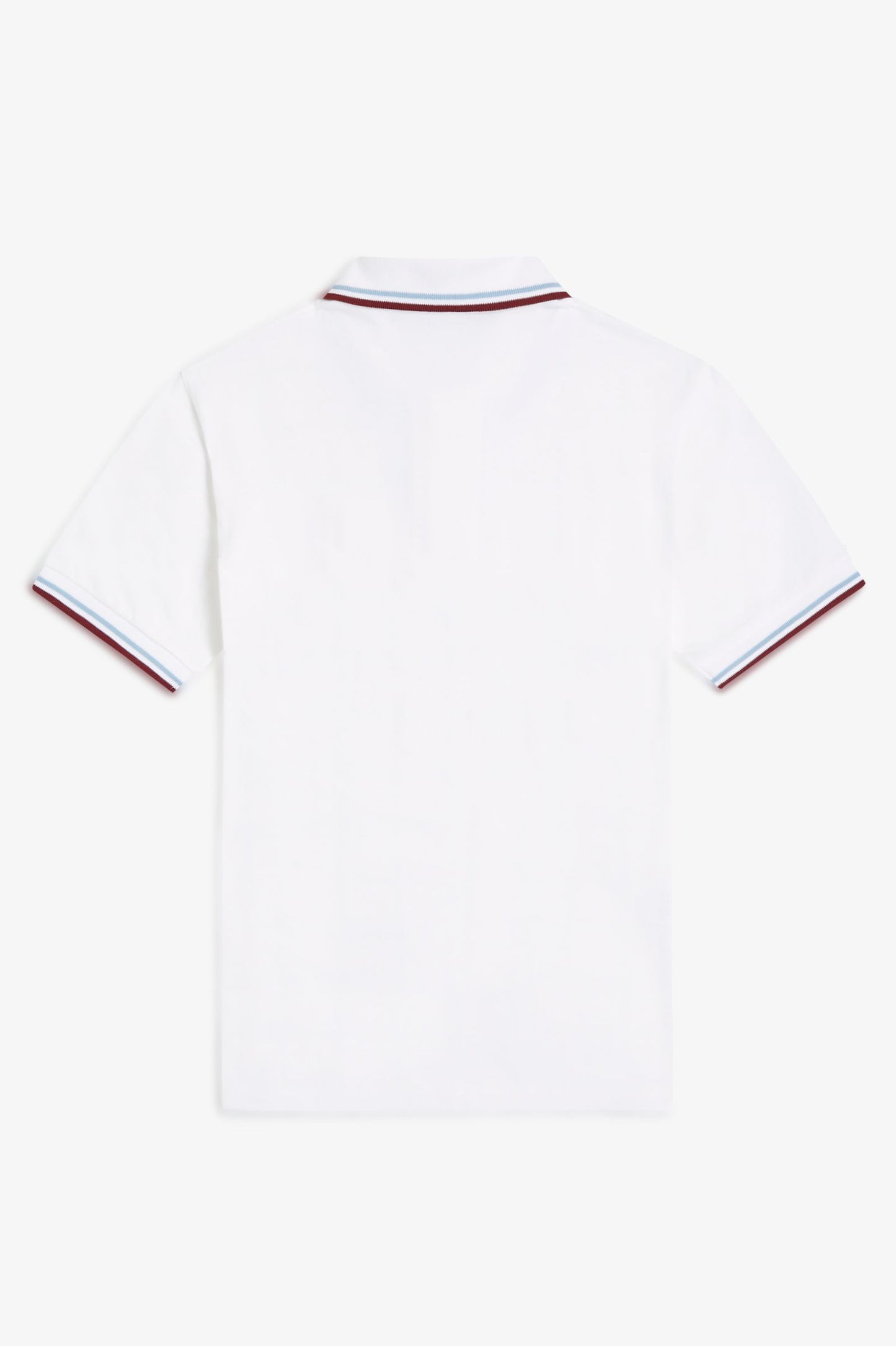 Fred Perry M12 Made In England Polo // WHITE/MAROON 120