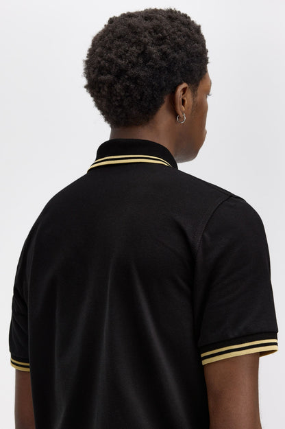 Fred Perry M12 Polo // BLACK/CHAMPANGE 157