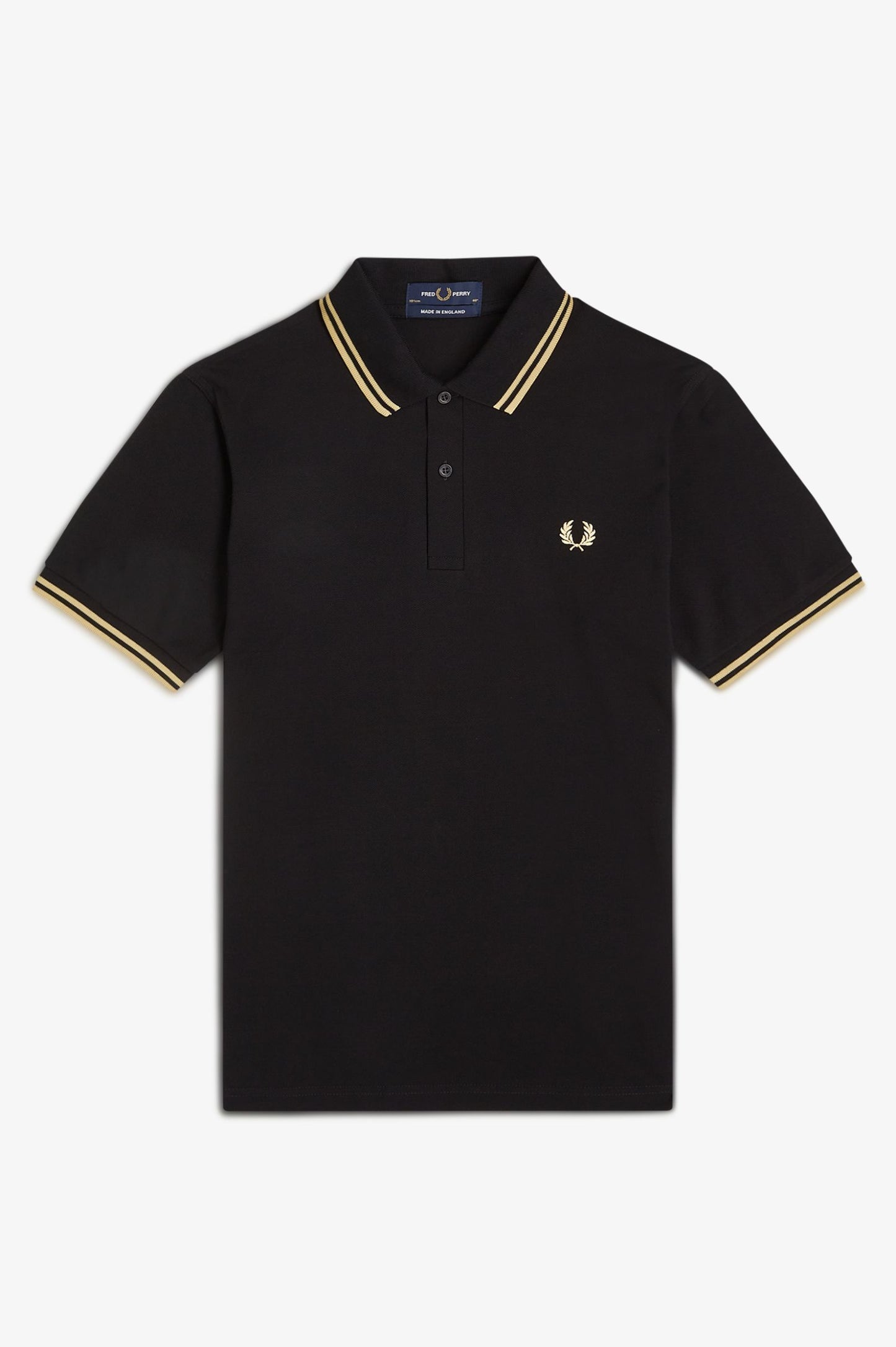 Fred Perry M12 Polo // BLACK/CHAMPANGE 157