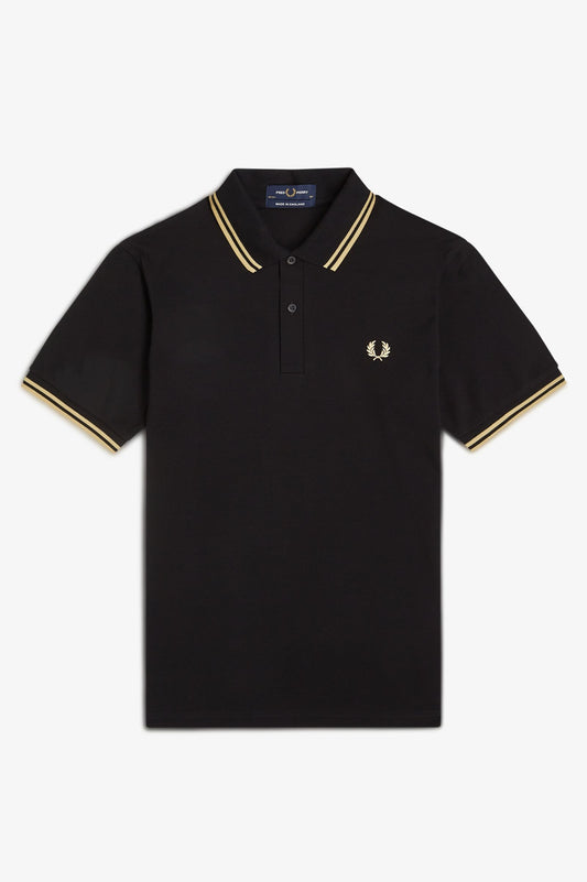 Fred Perry M12 Polo // BLACK/CHAMPANGE 157