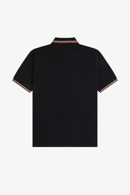 Fred Perry M12 Polo // BLACK TRAMLINE WHITE 93C