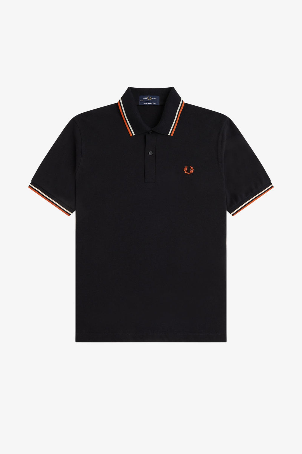 Fred Perry M12 Polo // BLACK TRAMLINE WHITE 93C