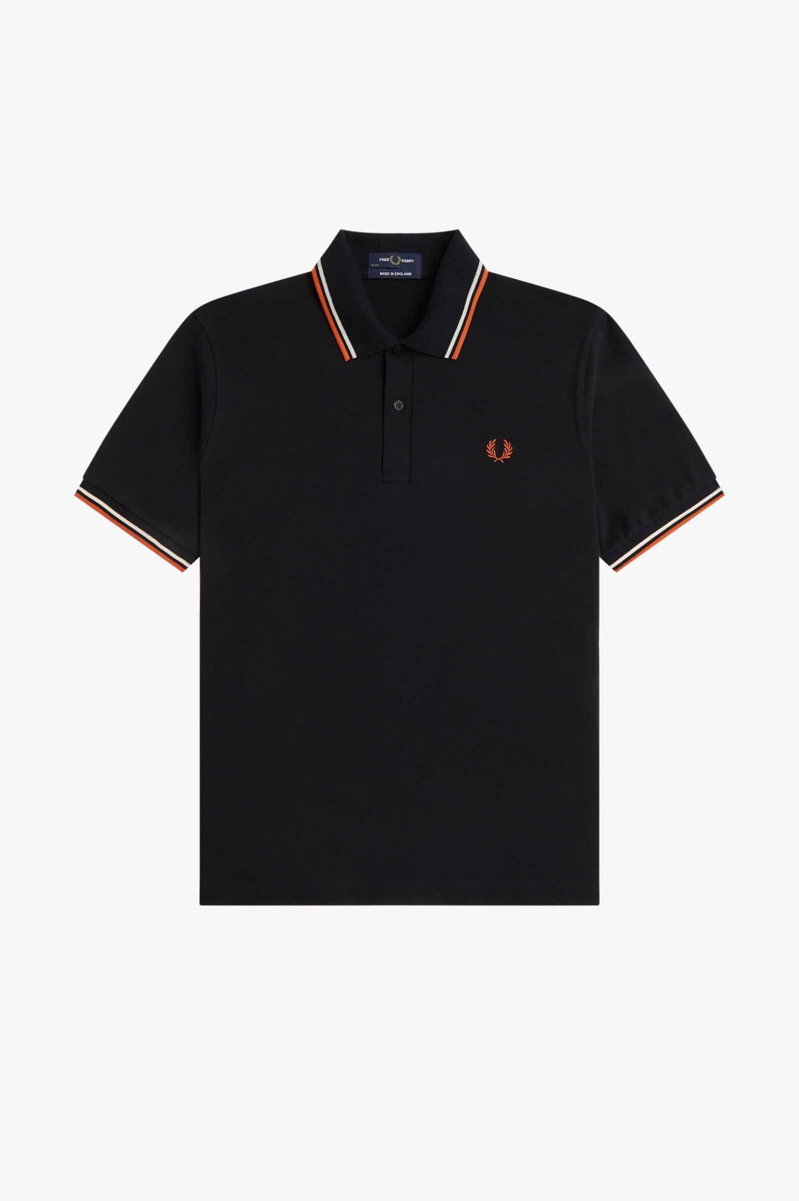 Fred Perry M12 Polo // BLACK TRAMLINE WHITE 93C