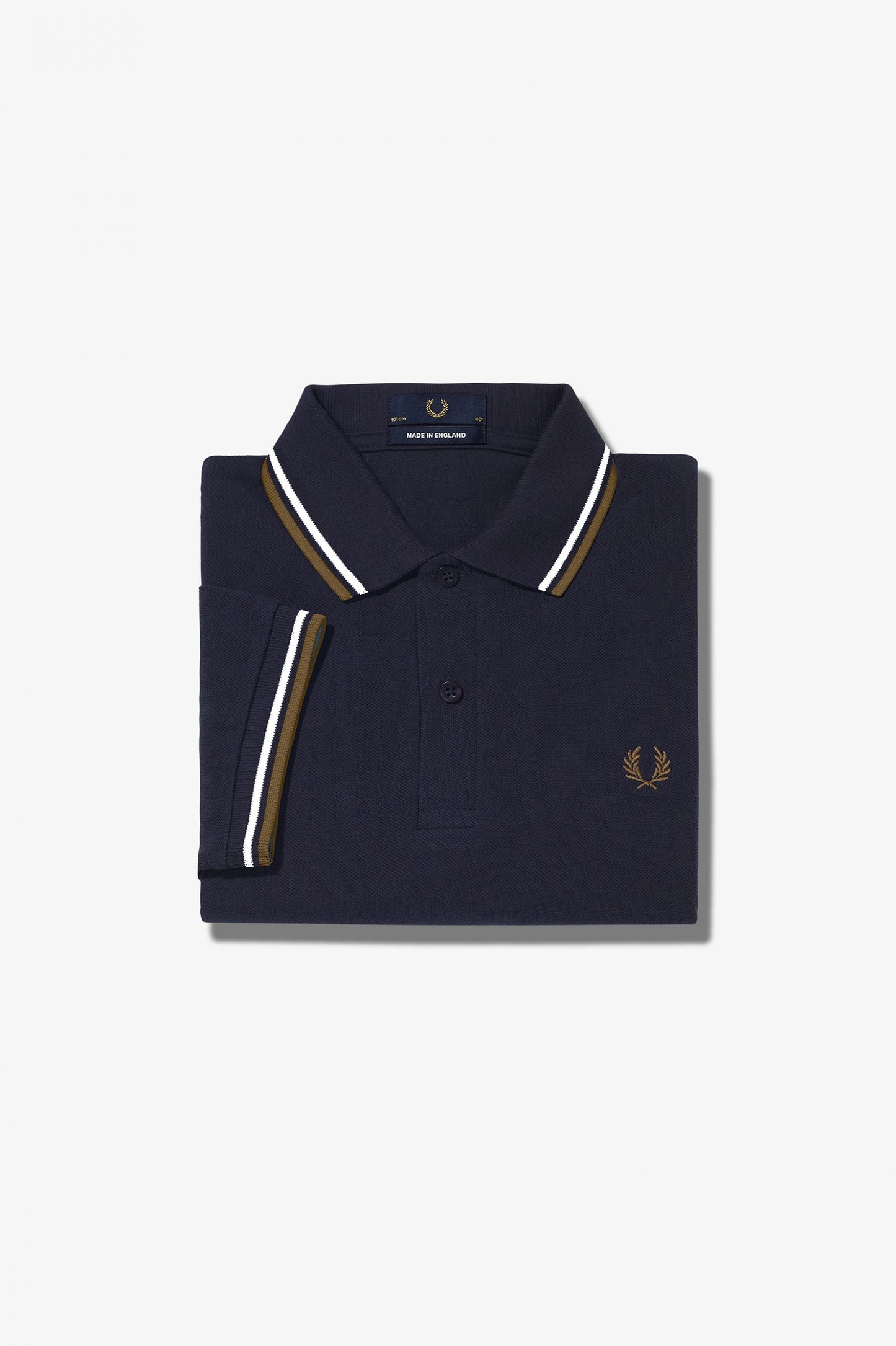 Fred Perry M12 S50 Made in England Skjorta // NAVY/ECRU 