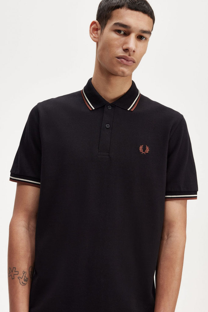 Fred Perry M12 T24 Made in England Shirt // BLACK/OATM – Sweet