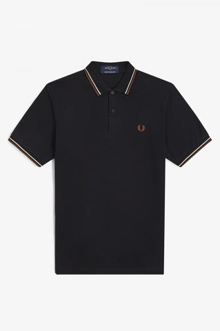 Fred Perry M12 T24 Made in England Shirt // BLACK/OATM