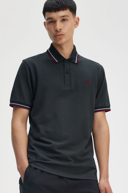 Fred Perry M12 Made In England Polo // NIGHT GREEN Y85