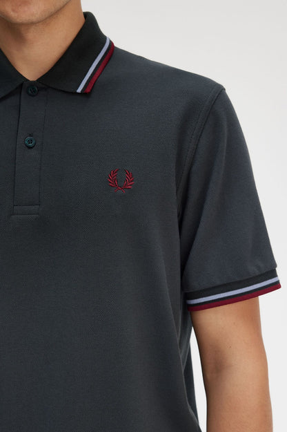 Fred Perry M12 Made In England Polo // NIGHT GREEN Y85