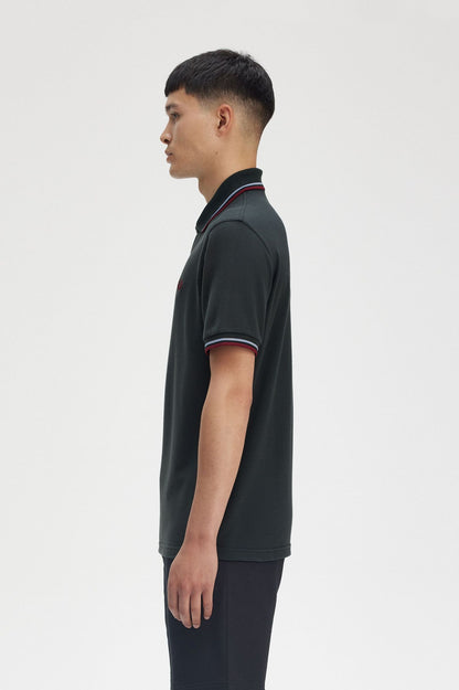 Fred Perry M12 Made In England Polo // NIGHT GREEN Y85