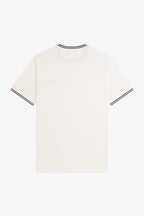 Fred Perry Twin Tipped T-Shirt // ECRU/OXBLOOD/GRASSROOTS 84A