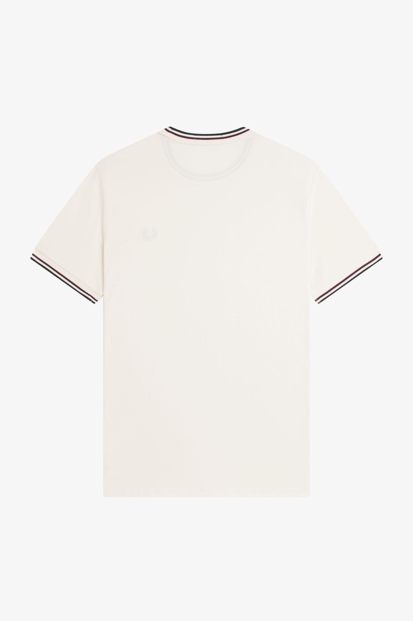 Fred Perry Twin Tipped T-Shirt // ECRU/OXBLOOD/GRASSROOTS 84A