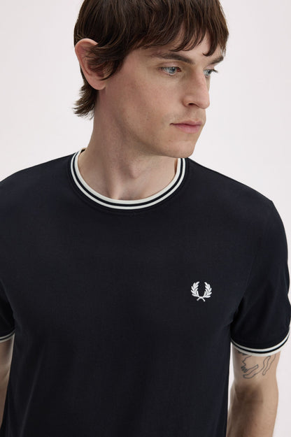 Fred Perry Twin Tipped T-Shirt M1588 // BLACK/WHITE 102