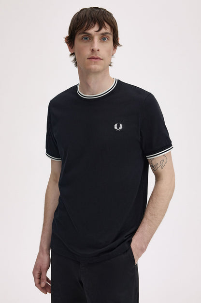 Fred Perry Twin Tipped T-Shirt M1588 // BLACK/WHITE 102