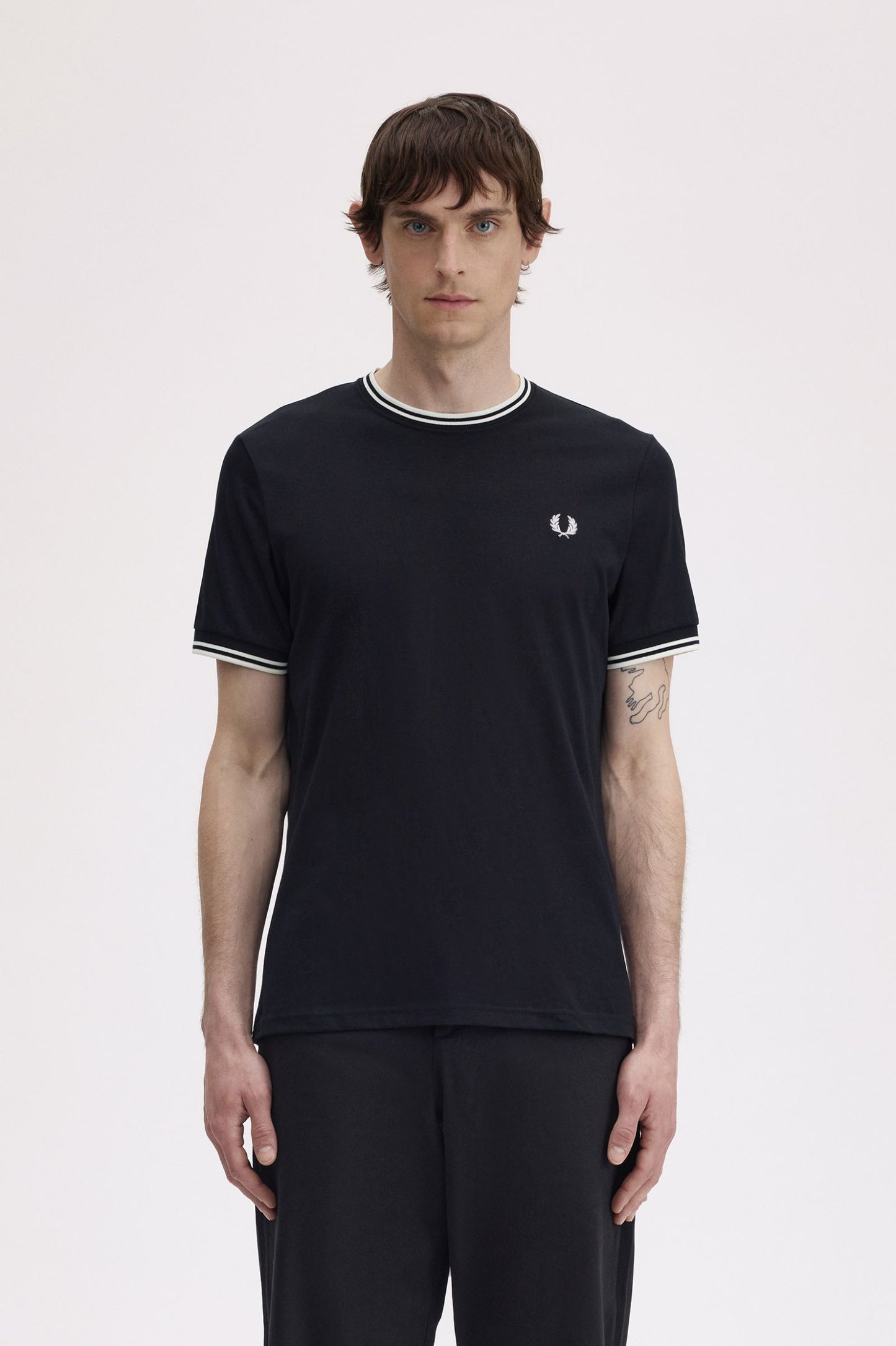 Fred Perry Twin Tipped T-Shirt M1588 // BLACK/WHITE 102