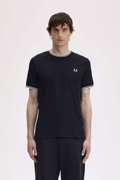Fred Perry Twin Tipped T-Shirt M1588 // BLACK/WHITE 102