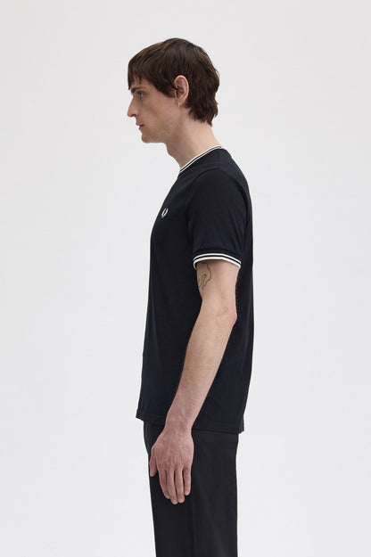 Fred Perry Twin Tipped T-Shirt M1588 // BLACK/WHITE 102
