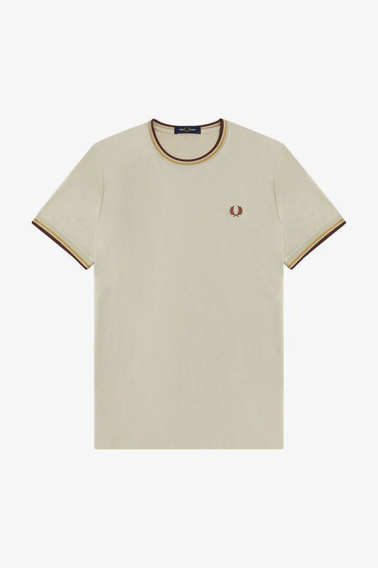 Fred Perry Twin Tipped T-Shirt M1588 // OATMEAL W55