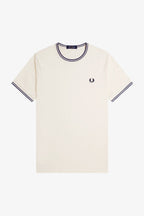 Fred Perry Twin Tipped T-Shirt M1588 // ECRU/TENNIS BLUE Y24