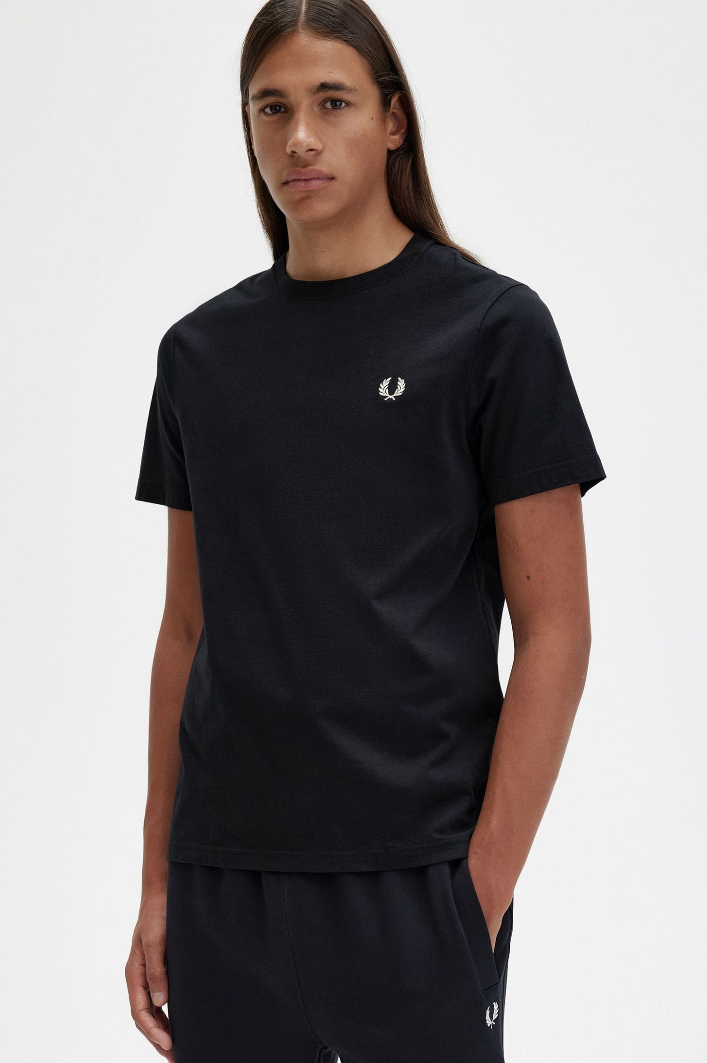 Fred Perry Crew Neck Tee M1600 // BLACK 102