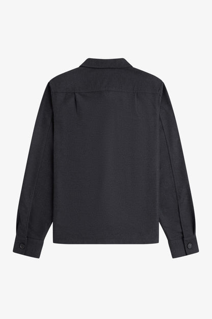 Fred Perry Brushed Twill Overshirt // CHARCOAL MARL 948