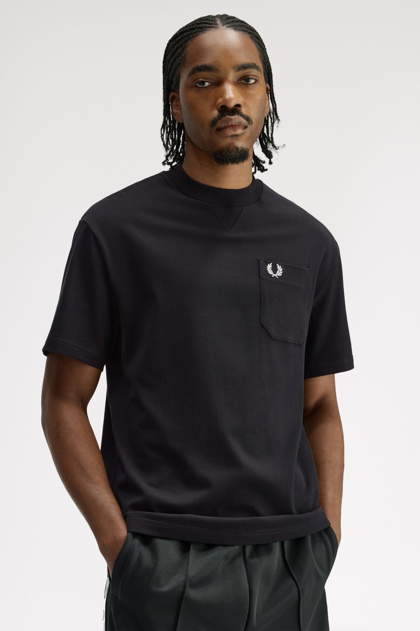 Fred Perry Pocket Detail T-Shirt // BLACK 102