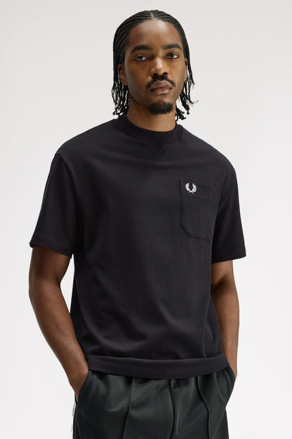 Fred Perry Pocket Detail T-Shirt // BLACK 102