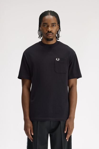 Fred Perry Pocket Detail T-Shirt // BLACK 102