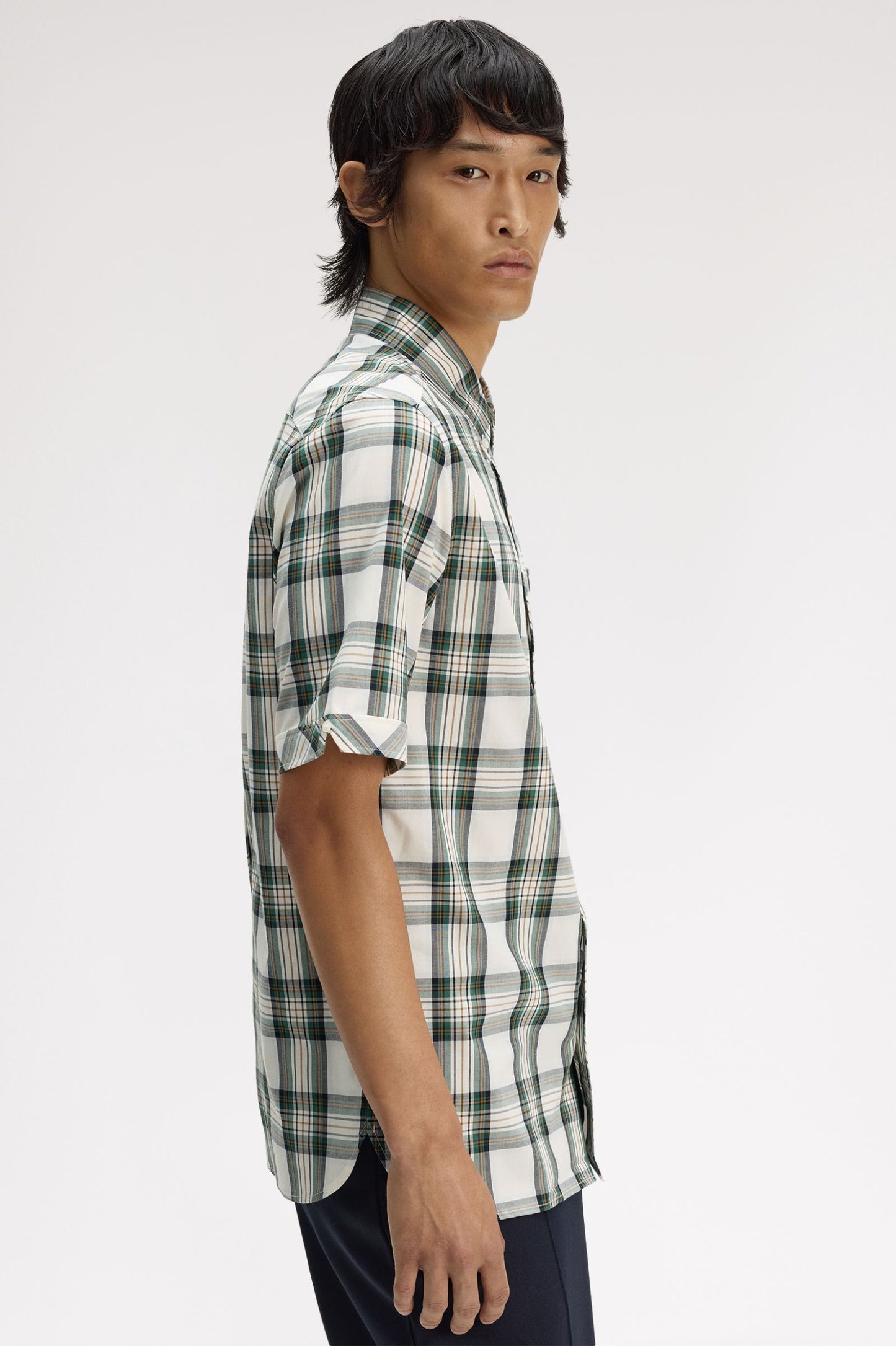Fred Perry Classic Tartan Short Sleeve Shirt M2434 // ECRU