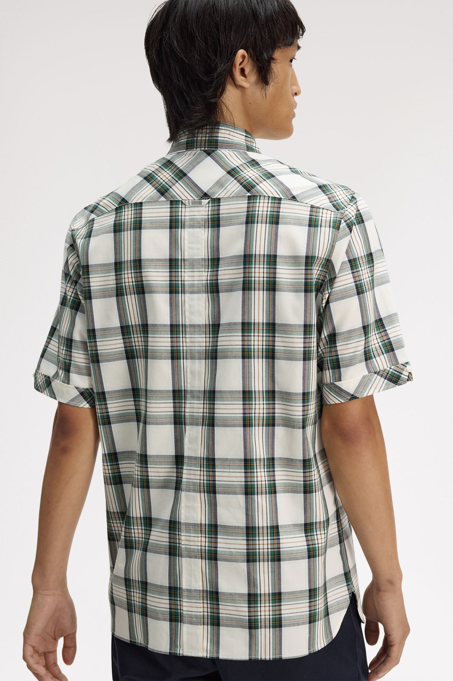 Fred Perry Classic Tartan Short Sleeve Shirt M2434 // ECRU