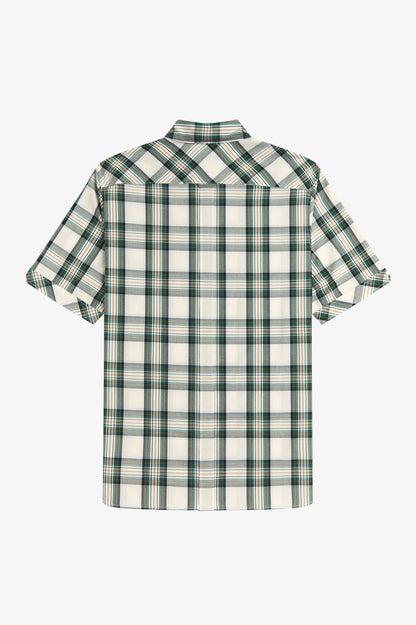 Fred Perry Classic Tartan Short Sleeve Shirt M2434 // ECRU
