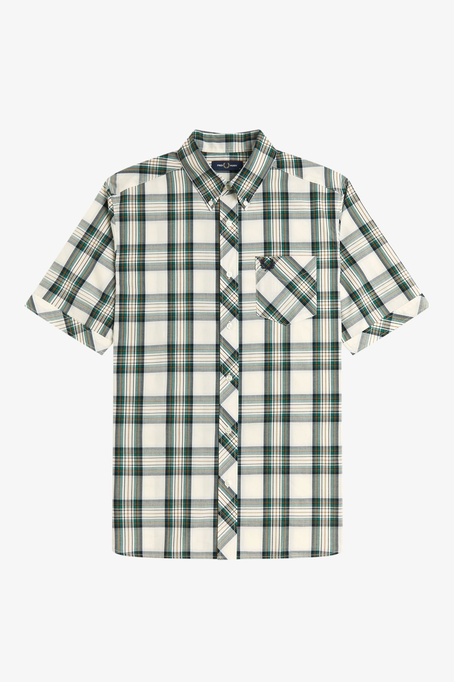 Fred Perry Classic Tartan Short Sleeve Shirt M2434 // ECRU