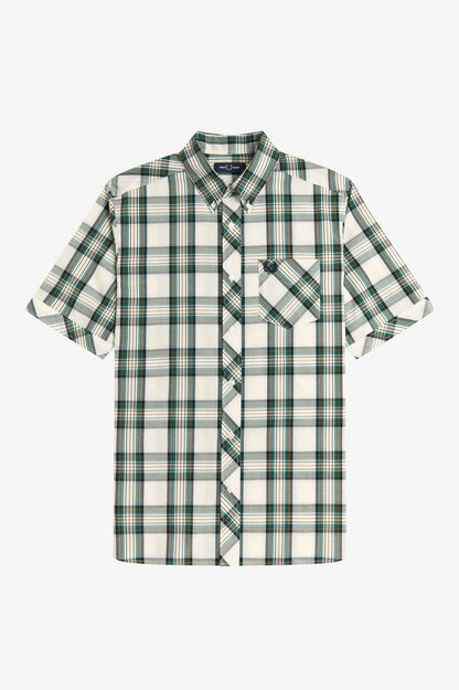 Fred Perry Classic Tartan Short Sleeve Shirt M2434 // ECRU