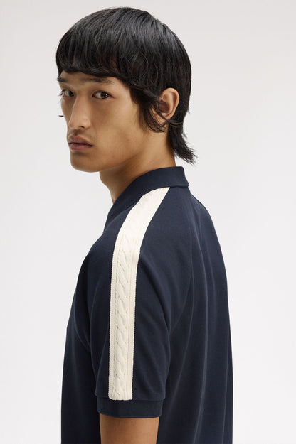 Fred Perry Cable Taped Polo Shirt M2450 // NAVY