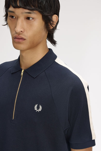 Fred Perry Cable Taped Polo Shirt M2450 // NAVY