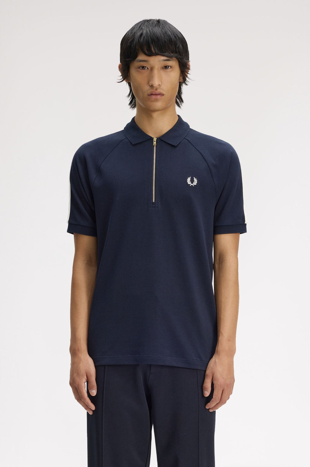 Fred Perry Cable Taped Polo Shirt M2450 // NAVY
