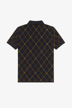 Fred Perry Argyle Print Shirt // BLACK 102