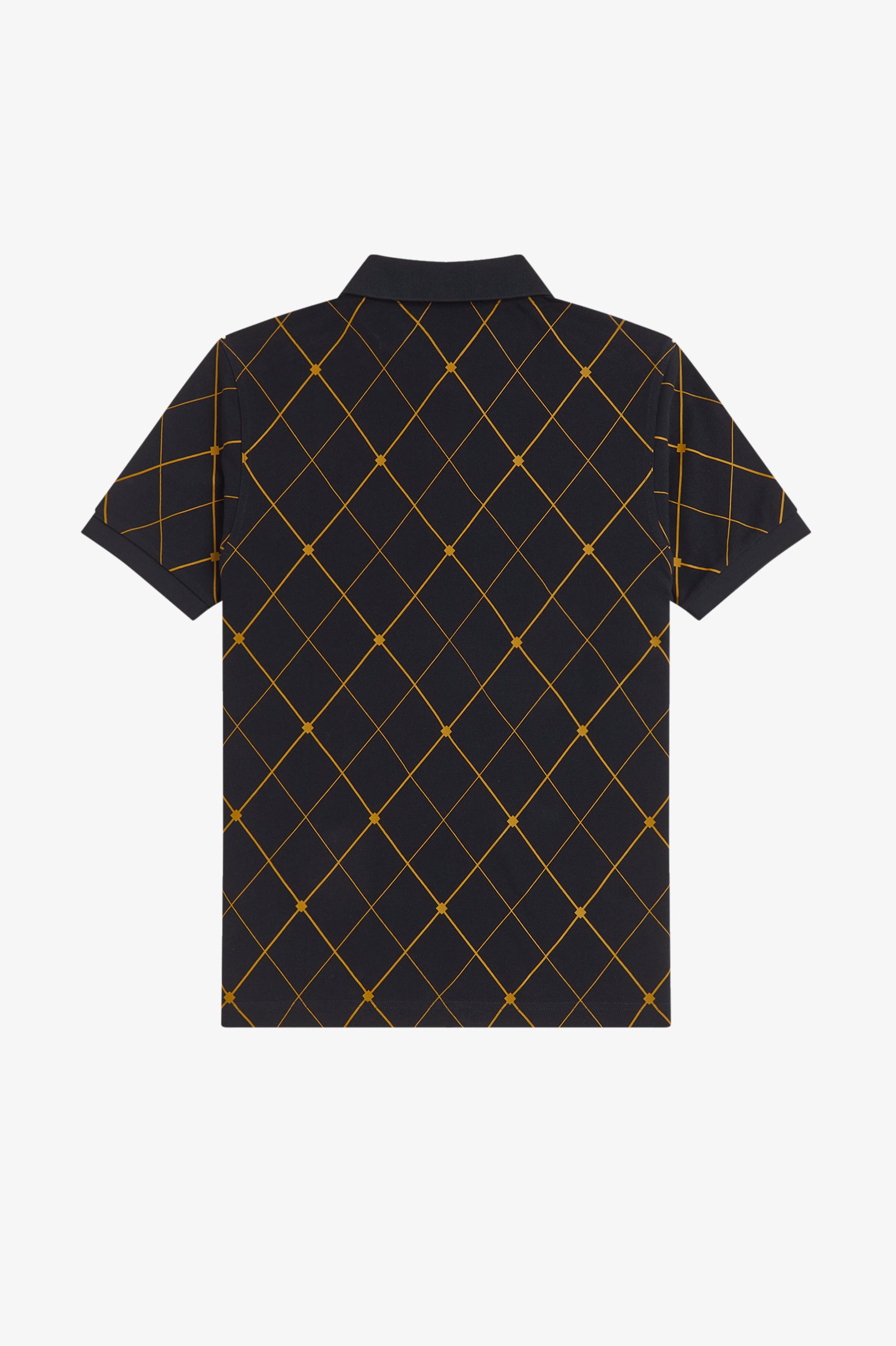 Fred Perry Argyle Print Shirt // BLACK 102