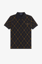 Fred Perry Argyle Print Shirt // BLACK 102