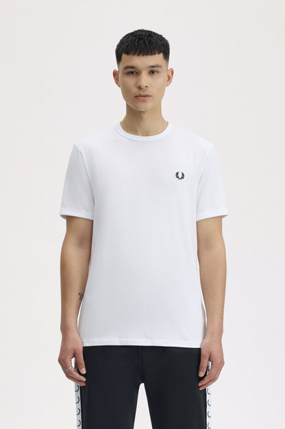 Fred Perry Ringer T-Shirt M3519 // WHITE 100