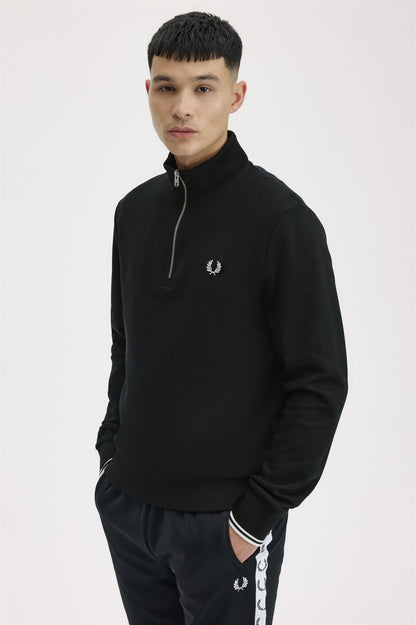 Fred Perry Half Zip Sweatshirt // BLACK 102