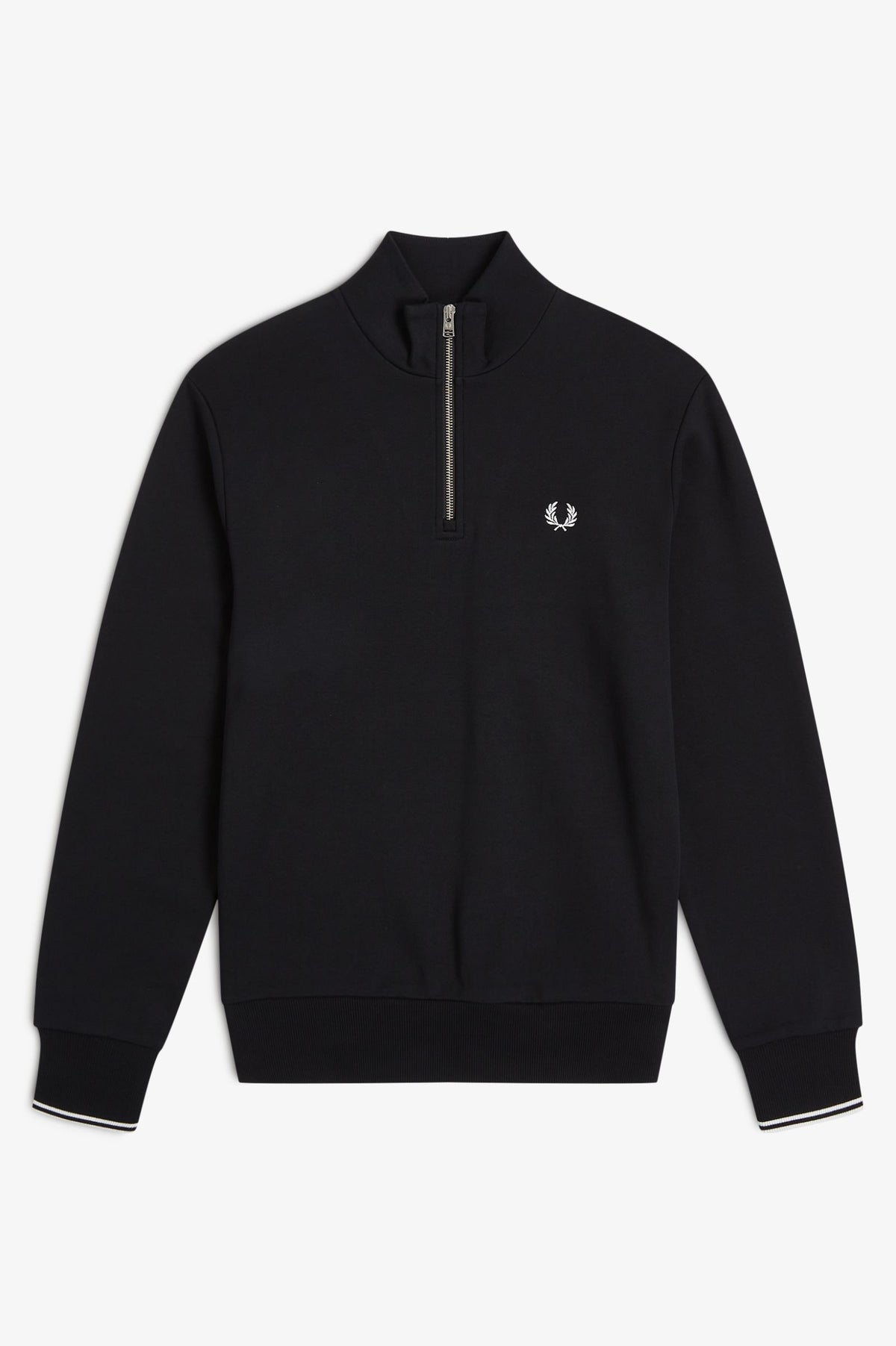 Fred Perry Half Zip Sweatshirt // BLACK 102