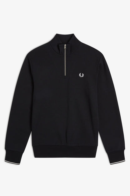 Fred Perry Half Zip Sweatshirt // BLACK 102