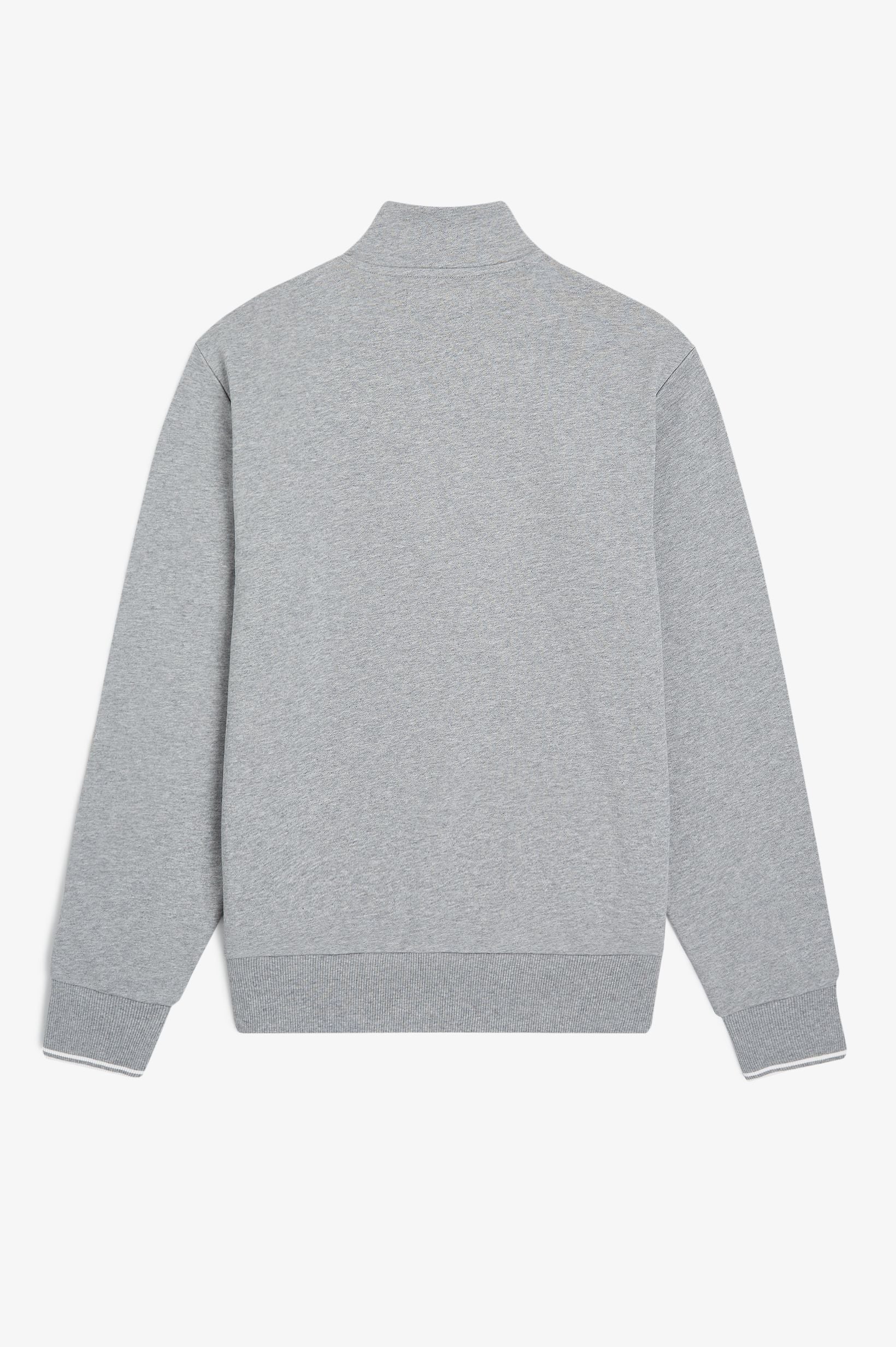 Fred Perry Half Zip Sweater M3574 // STEEL MARL 420