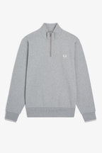 Fred Perry Half Zip Sweater M3574 // STEEL MARL 420
