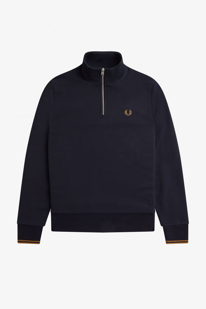 Fred Perry Half Zip Sweatshirt M3574 // NAVY R63