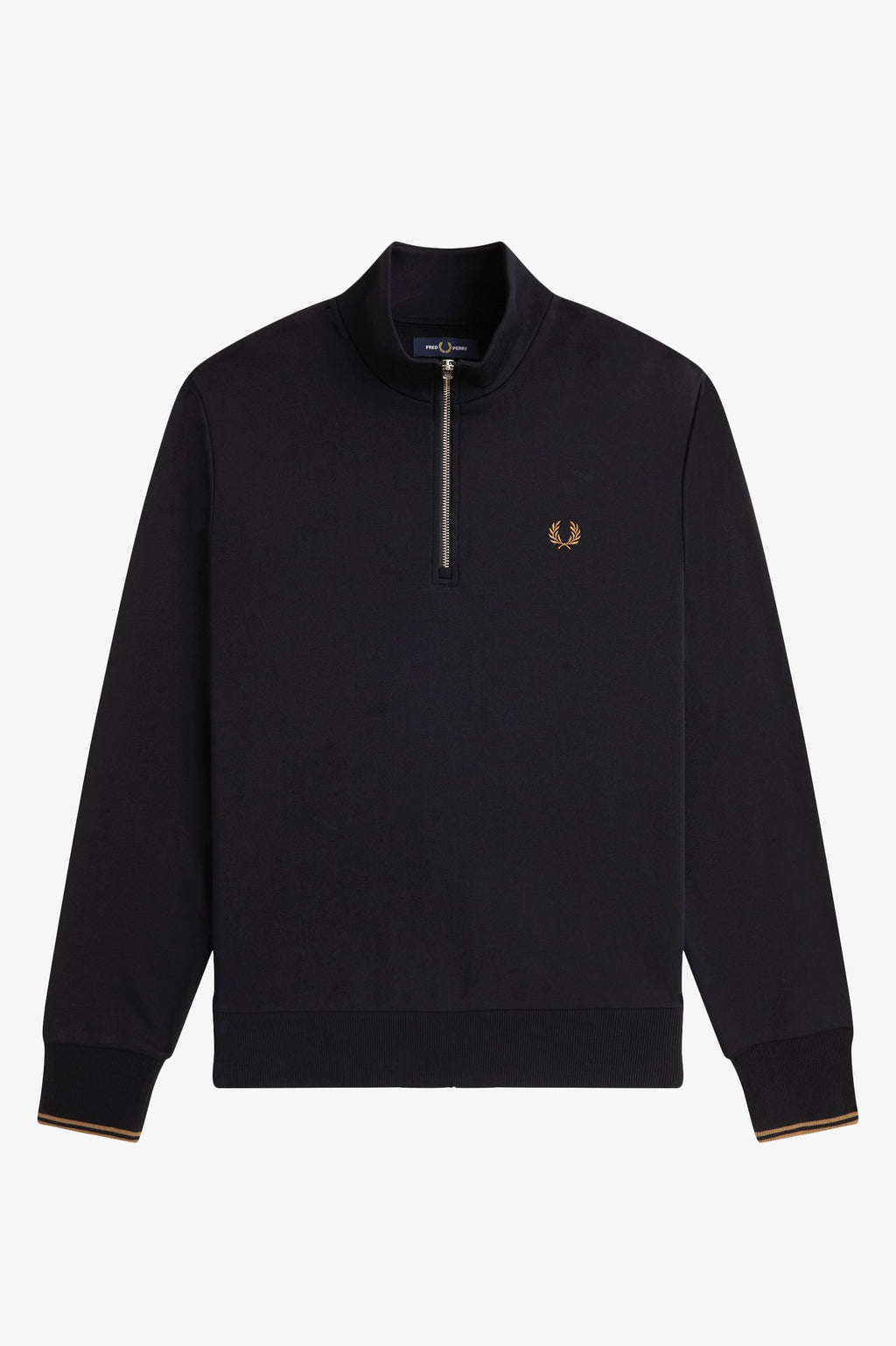 Fred Perry Half Zip Sweatshirt // BLACK S77