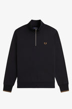 Fred Perry Half Zip Sweatshirt // BLACK S77
