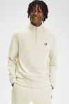 Fred Perry Half Zip Sweatshirt M3574 // OATMEAL