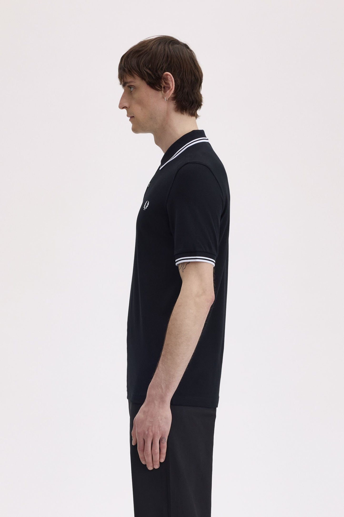 Fred Perry M3600 Polo // BLACK/WHITE 350